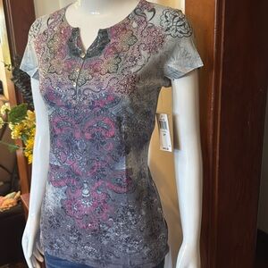 NWT Style&Co size small Women's Multicolor Patterned Top